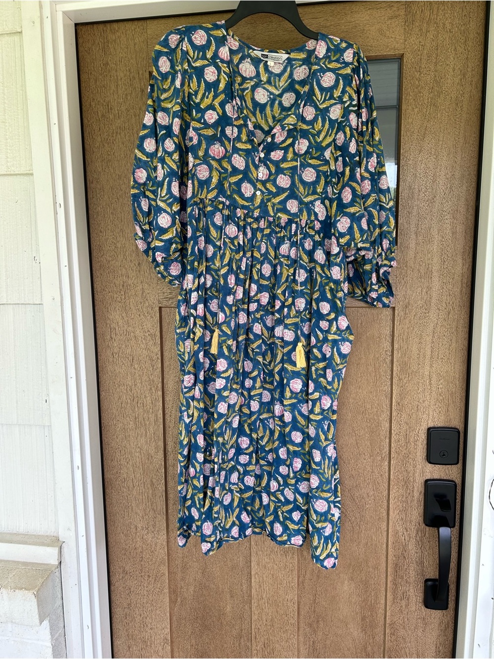 Handmade in India 100% cotton floral dress
